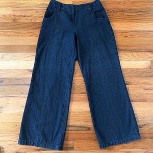 Vintage NEWPORT NEWS Jeanology wide leg high waisted Denim Jeans 100% Cotton 10